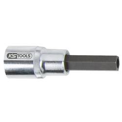 KS Tools 152.1086 Einspritzdüsen-Innensechskant-Stecknuss mit Bohrung 10mm, Ø6mm