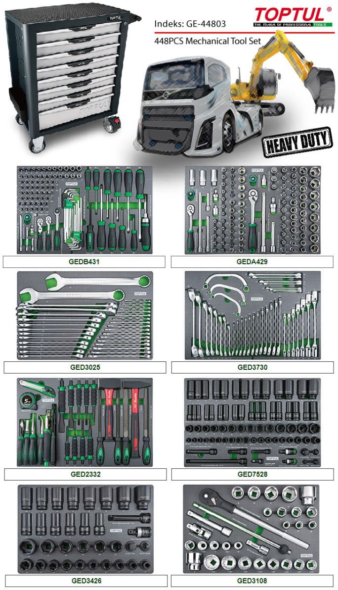 Toptul Carrello porta attrezzi con accessori GE-44803