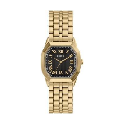 Quarzuhr FOSSIL "Harlow", gold (gelbgoldfarben), Armbanduhren, Herren, Quarzuhr, Armbanduhr, Edelstahlarmband, analog