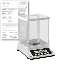 PCE Instruments PCE-BSK 310-ICA Tischwaage kalibriert (ISO) Wägebereich (max.) 310 g Ablesbarkeit 0.001 g batteriebetrieben, netzbetrieben Weiß