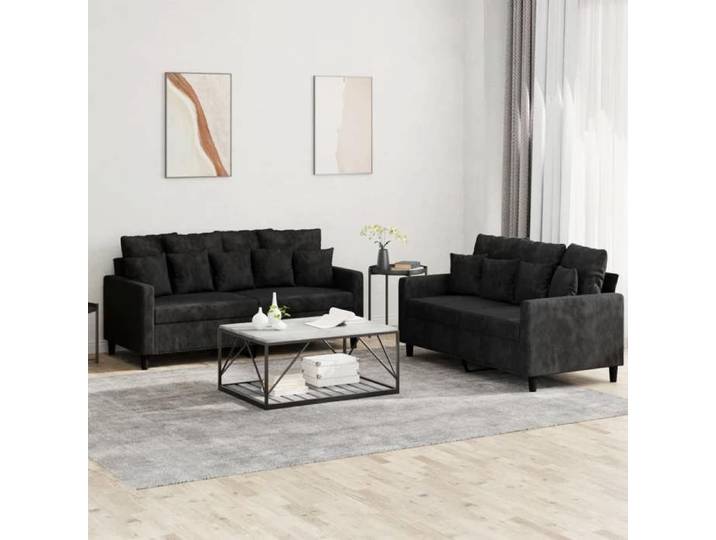 Ensemble de Canapés avec Coussins 2 pcs Canapés avec Accoudoirs et Dossier Ensemble de Meubles Mobilier de Salon 3201705