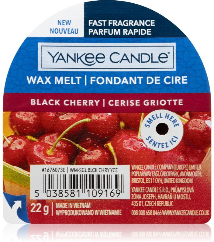 Yankee Candle Black Cherry tartelette en cire 22 g