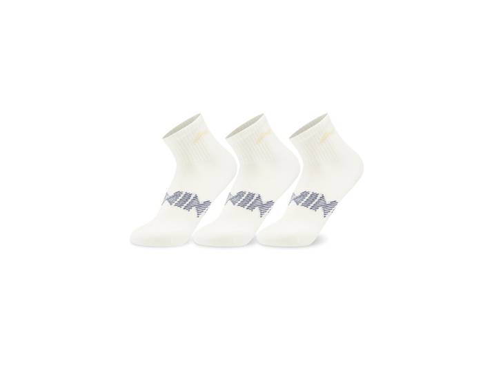 LI-NING Chaussettes à coupe basse (lot de 3) Blanc neuf/Blanc neuf/Blanc neuf L AWTW007-2H