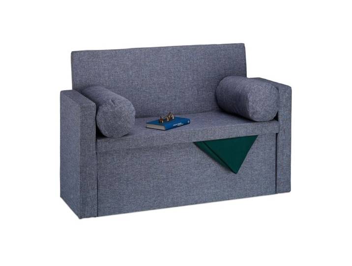 Relaxdays Sitzbank Lehne mit Kissen