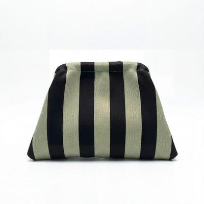 Kosmetiktasche mit Streifen und Rahmen (grün)