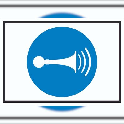 HB-Druck Akustisches Signal geben Symbol Schild A2 (420x594mm)