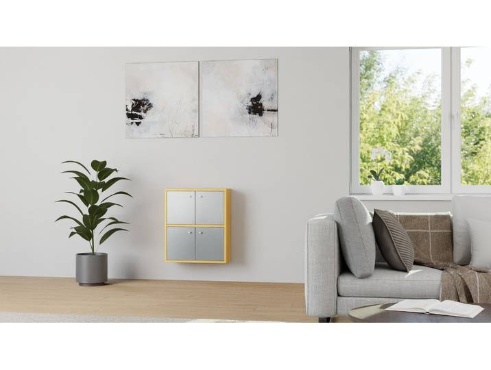 Hängevitrine aus Massivholz Erle Natur geölt