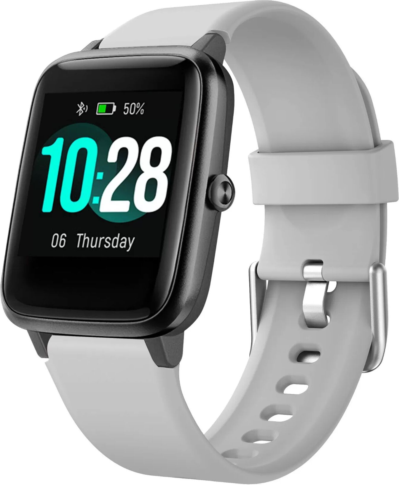 INF Ersatz-Silikonarmband kompatibel mit ID205L Noise ColorFit Pulse Smartwatch Grau