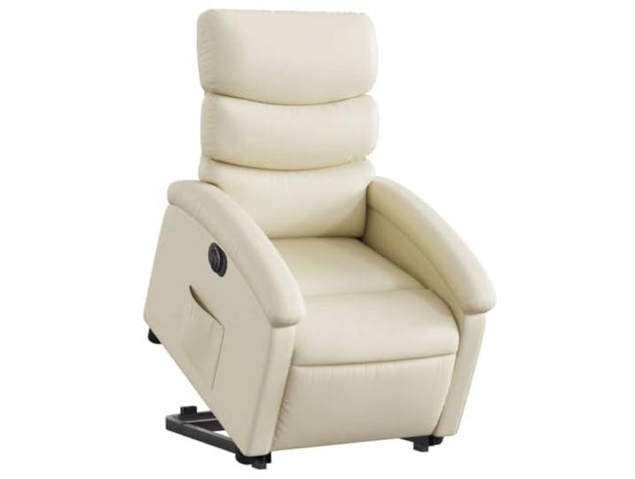 vidaXL Relaxsessel mit Aufstehhilfe Elektrisch Creme Kunstleder