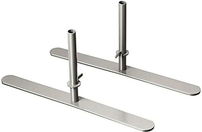 kaiserkraft Montage-Set für Schallschutz-Trennwände Softline, HxB 500 x 50 mm, für 1 Trennwand, grau