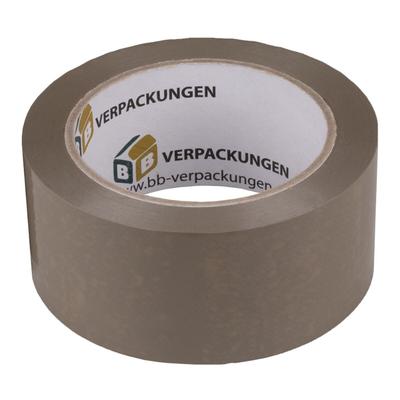 36 Rollen Klebeband PVC braun mit Naturkautschuk Kleber Packband Paketklebeband Karton BB-Verpackungen