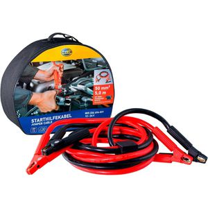 Hella Starthilfekabel 8KS 236 694-001, 5 m, für PKW & Dieselmotor, 12V/24V, 750A, 50mm²