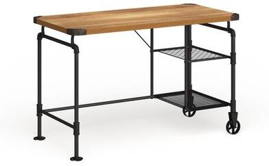 Furniture of America Wini Industrial Black 47-inch Metal Computer Desk