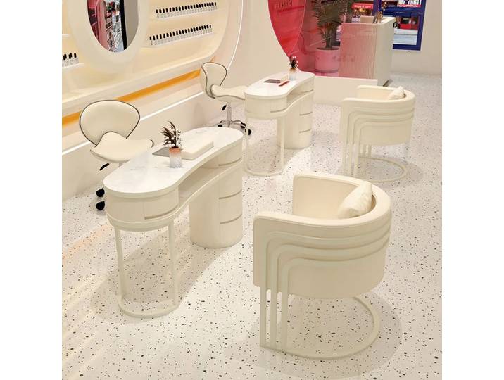 Tables à ongles esthétiques modernes, tables à ongles minimalistes de qualité supérieure, mesa para manicura profesional, mobilier de salon