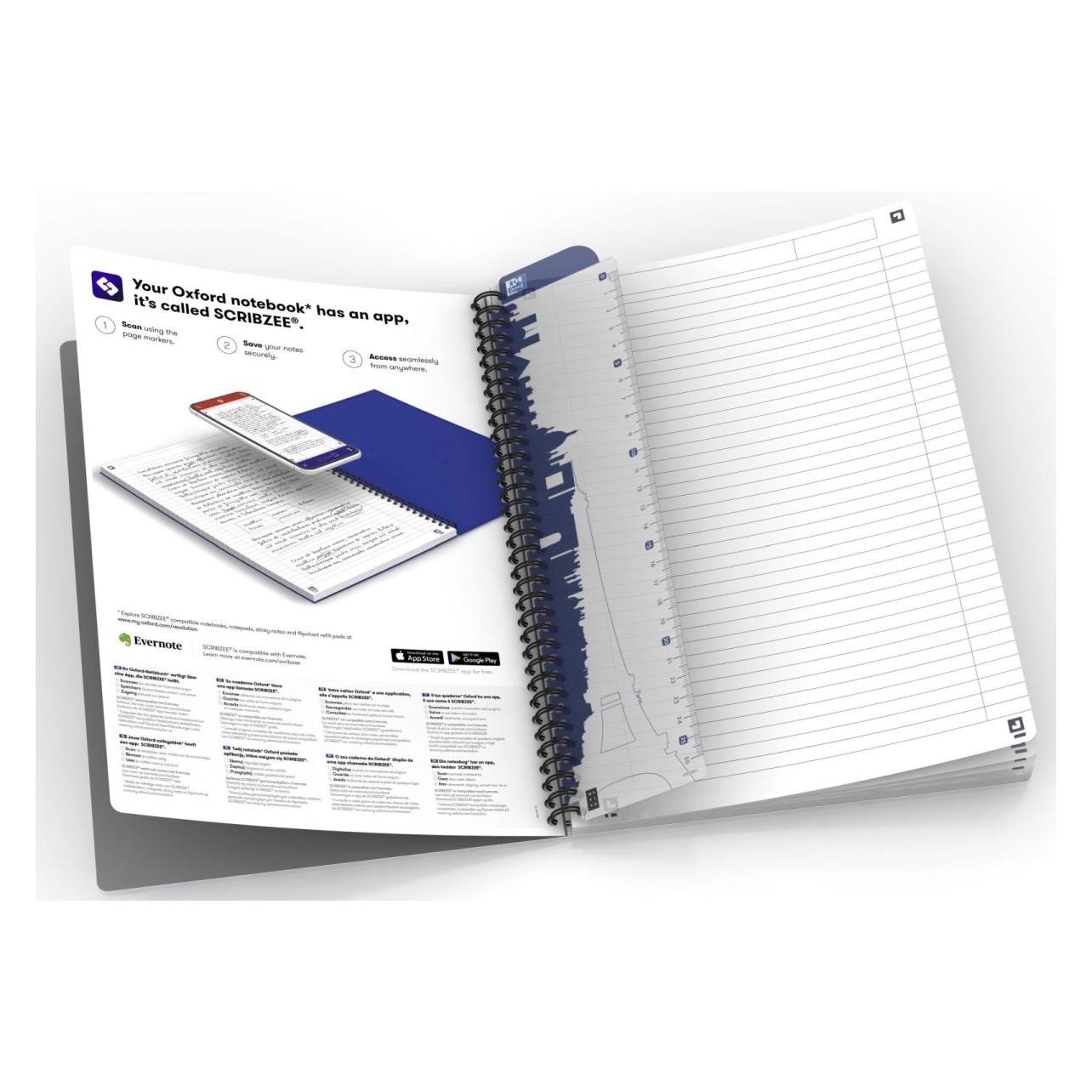Oxford Spiralbuch "Essentials", B5 (B5, Liniert, Weicher Einband) (400090612)