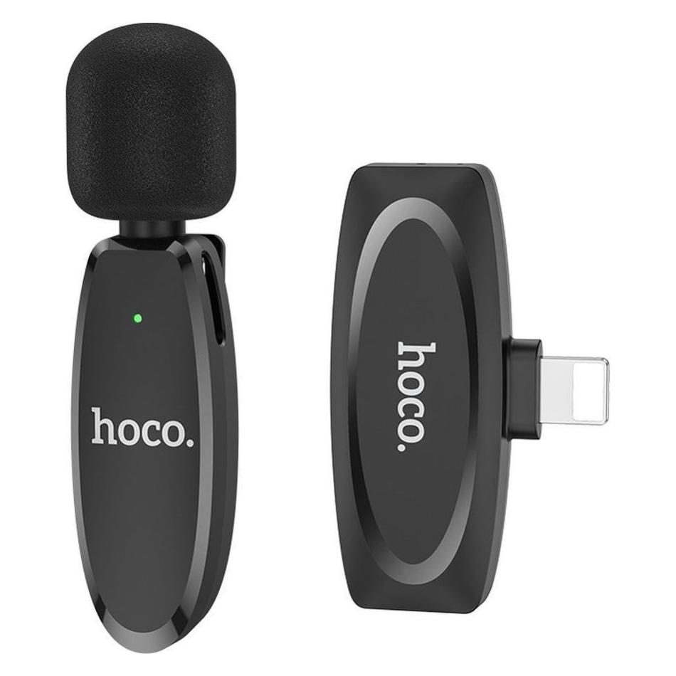 Hoco Mikrofonas L15 Lightning juodas (6931474789020)