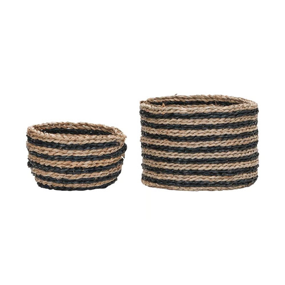 House Doctor Zola opbergmand 2-pack beige van zeegras
