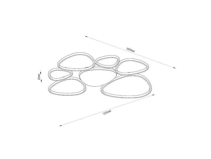 Lucide LED Deckenleuchte Samling, dimmbar, creme / amber, für Wohn- / Esszimmer, Metall, Modern