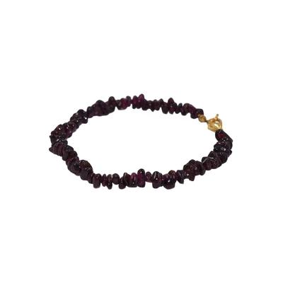 Armband FIRETTI "Schmuck Geschenk Steinarmband", gold (gelbgoldfarben, rot, rot), Armbänder, Damen, 20cm, Messing, Armband, Made in Germany - mit Granat, Karneol oder Rosenquarz