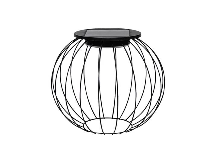 Borne solaire led extérieure sphérique aluminium noir 12h