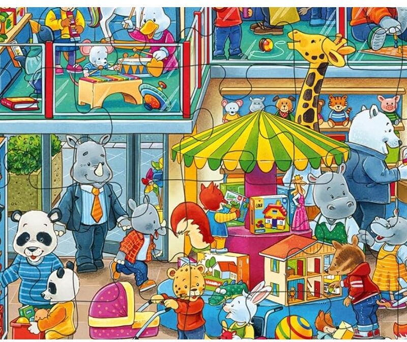 Ravensburger Puzzle cadre 35 pièces - Le magasin de jouets des animaux