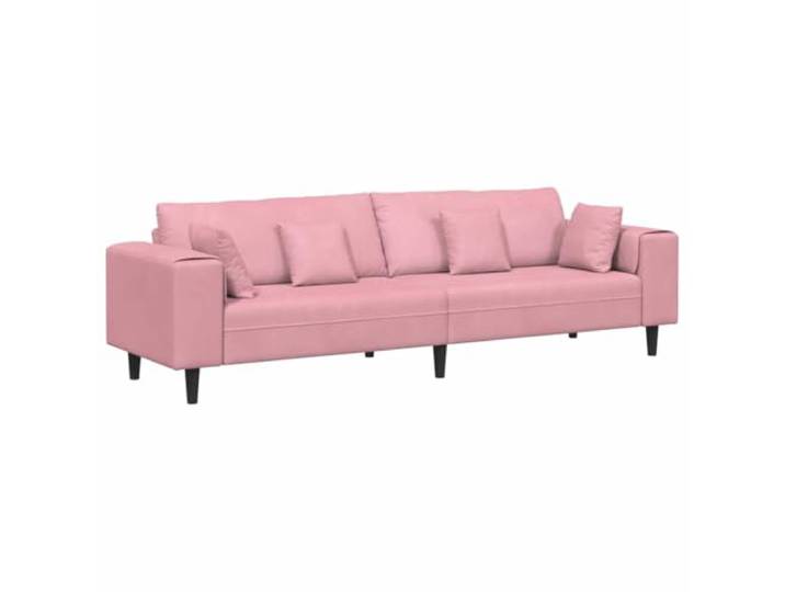 Todiikf 4-Sitzer Sofa Rosa 250x77x76 cm Samt Couch mit Federkissen Luxuriöse Samtcouch für Ihr Wohnzimmer: Breites 4-Sitzer Design mit stabilem Sperrholzrahmen und 4 weichen Kissen.