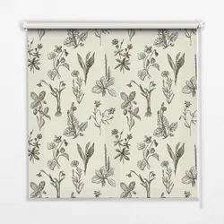 INNENROLLO - Fensterrollo - Rollo - 70x140 cm - Gezeichnete Blumen