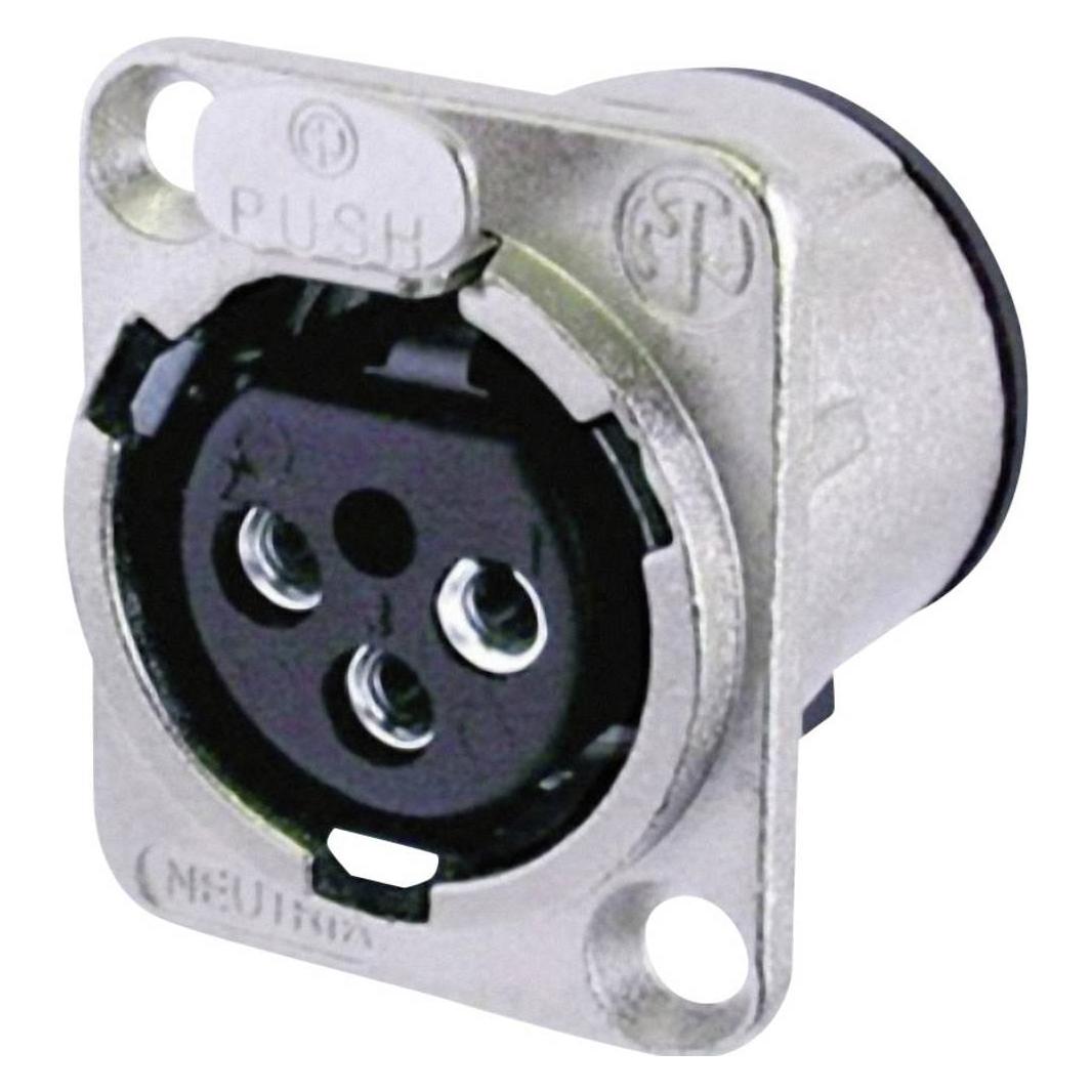 Neutrik NC3FD-V XLR-Steckverbinder Flanschbuchse, Kontakte gerade Polzahl: 3 Si (NC3FD-V)
