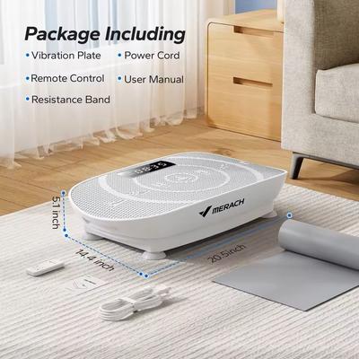 Uplift Essentials Vibration Plate Exercise Machine Whole Body Fitness Platform 2398g1 White