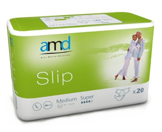 AMD Slip Super Medium - 8 paquets de 20 protections