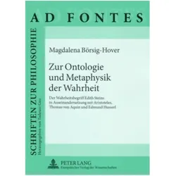 Zur Ontologie und Metaphysik der Wahrheit, Fachbücher von Magdalena Börsig-Hover