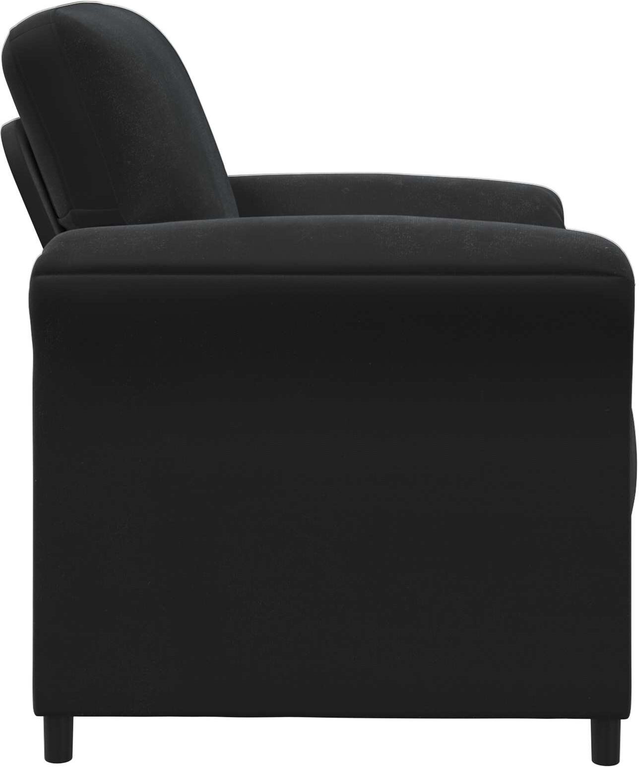 vidaXL Canapé 1 place Noir Velours