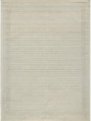 Exquisite Rugs Dusseldorf hand-tufted New Zealand Wool Silver/Ivory Area Rug