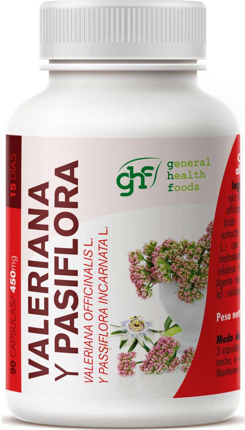 GHF valeriana y passiflora 450 mg 60 caps