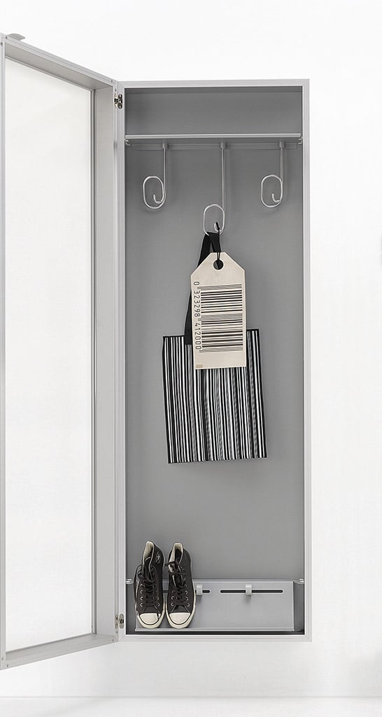 Kristalia Coat BoxOne Wandgarderobe / Spiegelschrank (aluminium) aluminium 20BOX14
