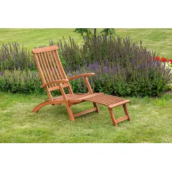 Merxx Deckchair Set 3tlg. 2 Deckchair, Klapphocker