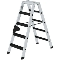 Stufen-Stehleiter beidseitig begehbar mit clip-step relax 2x5 Stufen