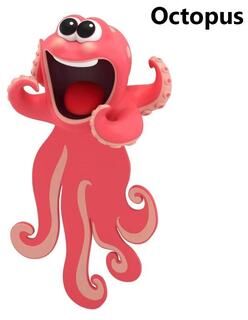 Inspired Finds 3D Stereo Cartoon Animal PVC Bookmarks Cute Cat And Friends Page Markers For School And Gifts octopus