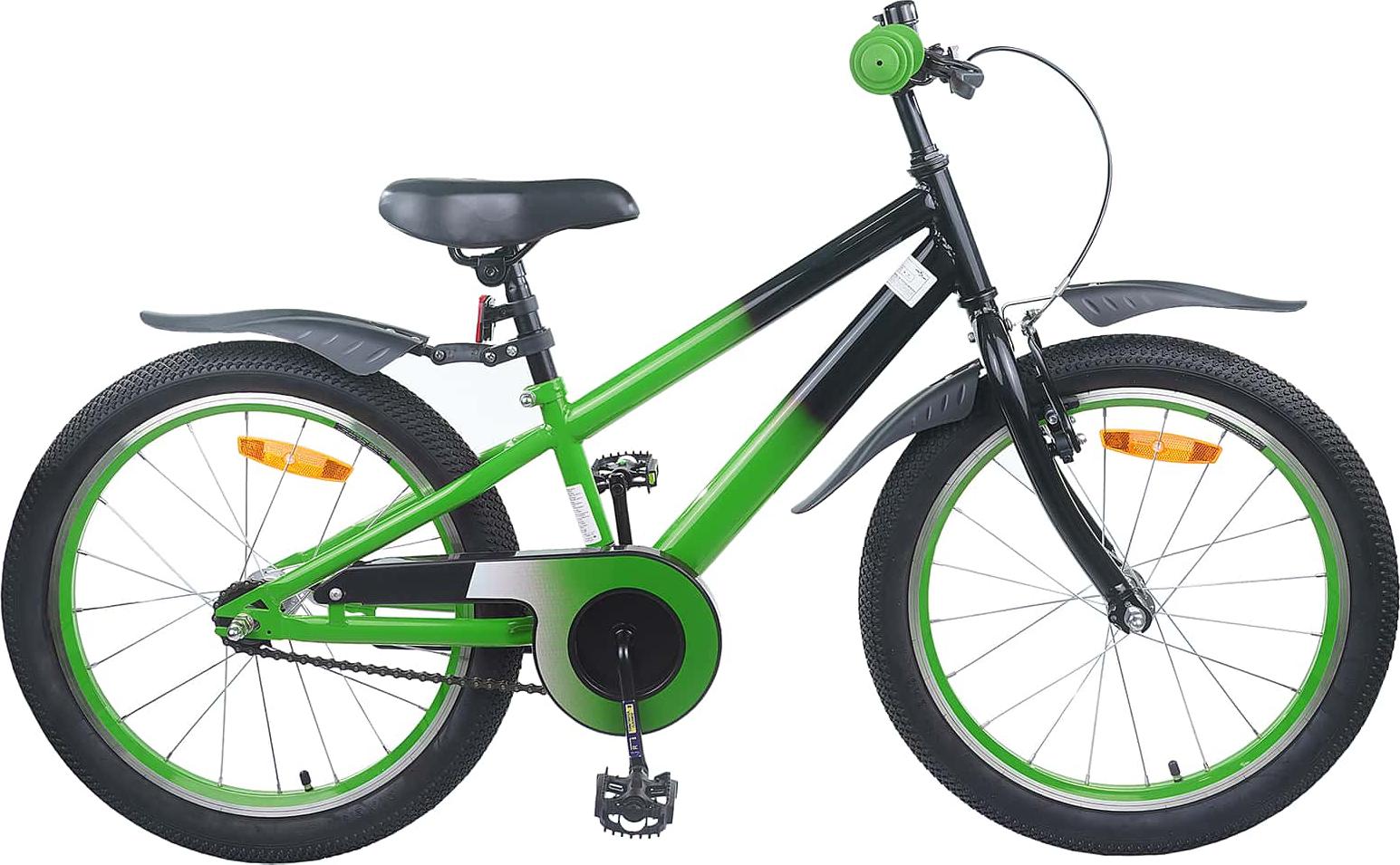 Kinderfahrrad 20 Zoll für 6-11 Jahre alt Grün Schwarz