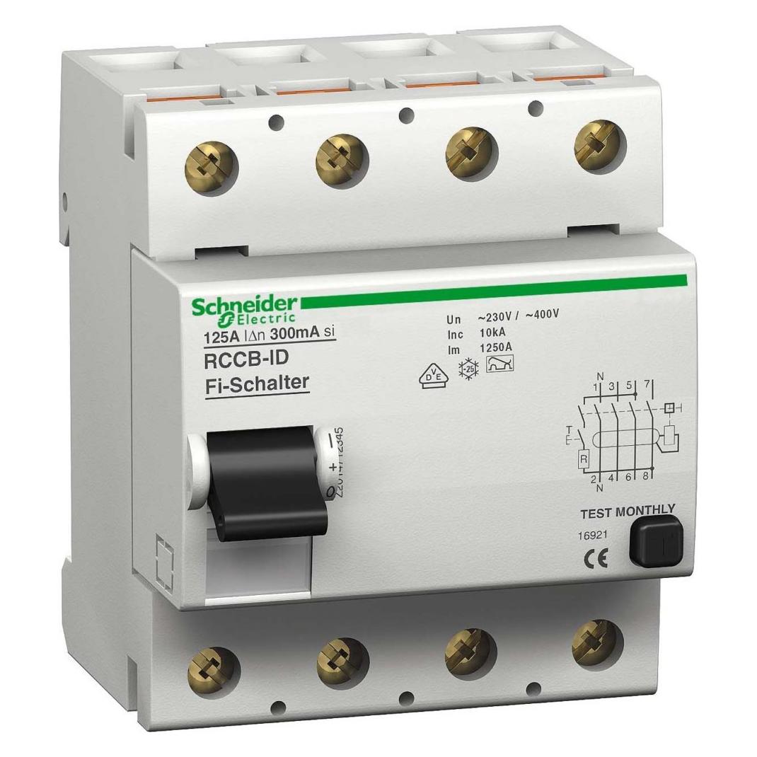 Schneider Electric FISchalter 4P 63A 500mA Typ (A9Z26463)