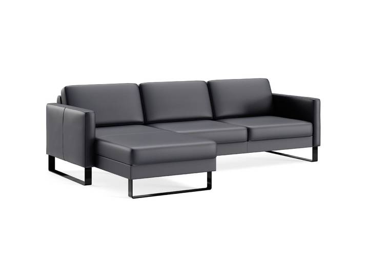 Ecksofa Devin Leder pazifik B 247 T 157 cm - Möbel Konfigurator: Traummöbel individuell zusammenstellen