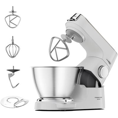 KENWOOD Küchenmaschine "Titanium Chef Baker KVC65.001WH", weiß, B:39,5cm H:31,5cm T:22,5cm, Küchenmaschinen, weiß, Küchenmaschine