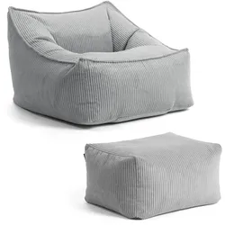 SITZSACK Cord Snug mit Hocker
