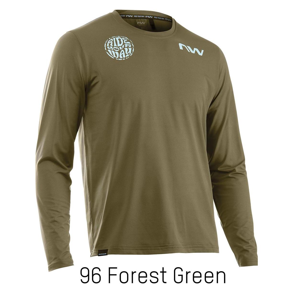 Northwave Xtrail 2 Jersey Langarm-Radtrikot (S) (NWB89221042-forest green)