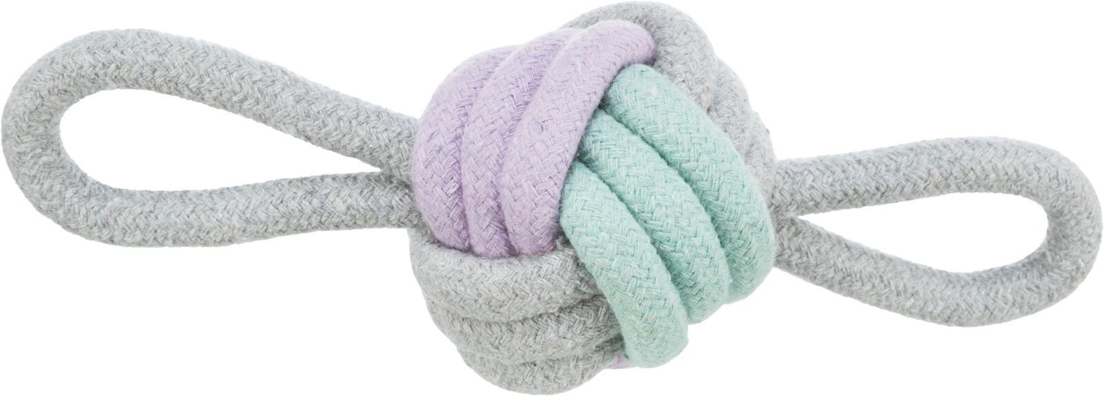 TRIXIE Junior Knoten-Ball mit 2 Handschlaufen, Tau, Ø 9 / 25 cm
