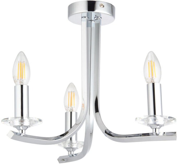 Pagazzi Lighting Semi Flush Mount Polished Chrome 300cm H x 350cm W x 350cm D