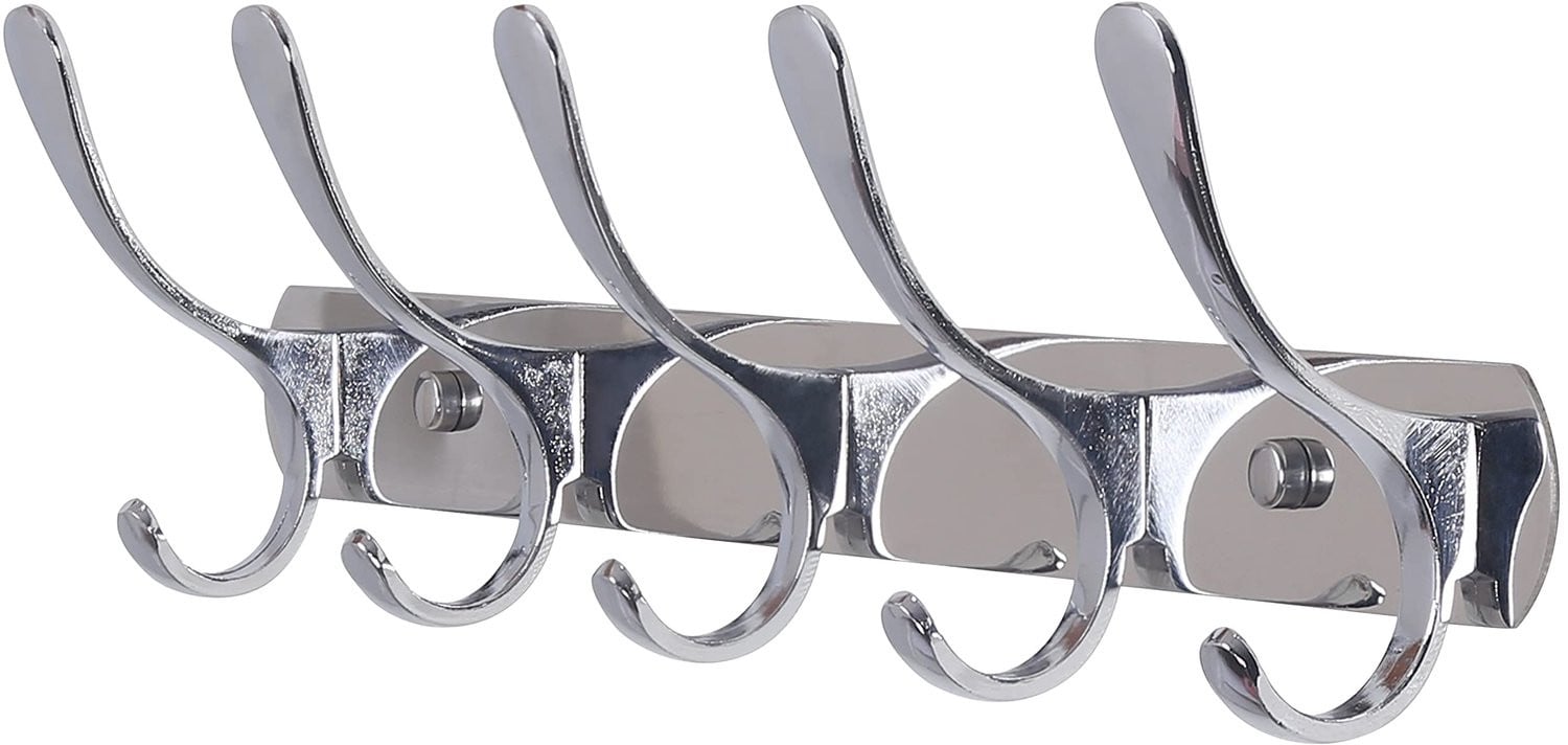 ShopVlot Moderne Wandkapstok met 5 Metalen Haken voor Kleding en Jassen