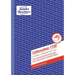 AVERY Zweckform Lieferschein Formularbücher 1720 + GRATIS 1 St.