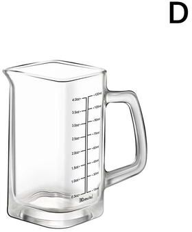 Uplift Treasures Heat Resistant Glass Measuring Cup With Handle For Espresso And Milk d