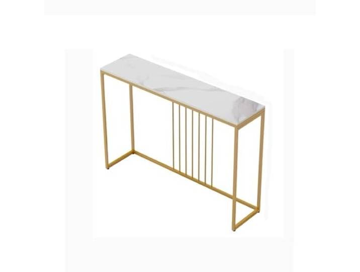 2WFYJNITP Beistelltisch Sofa-Beistelltisch mit stabilem Metallständer Ausstellungstisch(Weiß,Klein)